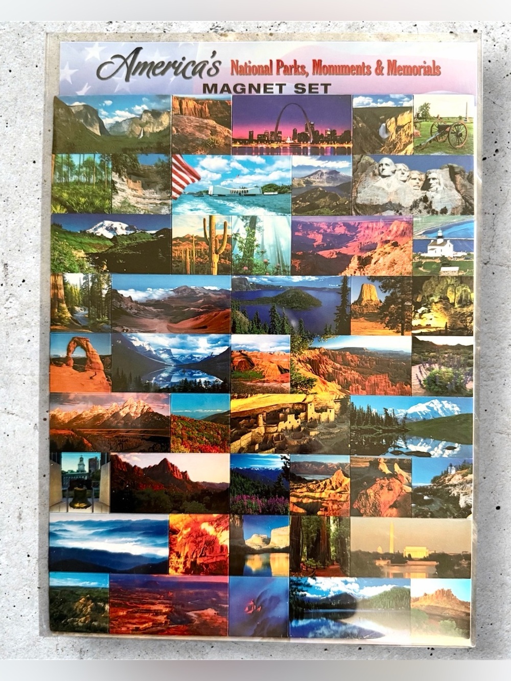NWT America's National Parks, Monuments & Memorials Magnet Set